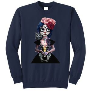 DíA De Los Muertos La Catrina Day Of The Dead Sugar Skull Tall Sweatshirt