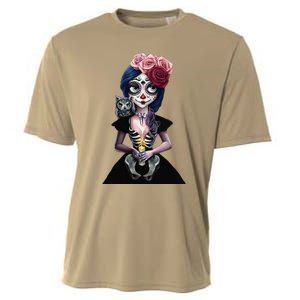 DíA De Los Muertos La Catrina Day Of The Dead Sugar Skull Cooling Performance Crew T-Shirt