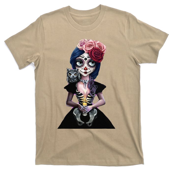 DíA De Los Muertos La Catrina Day Of The Dead Sugar Skull T-Shirt