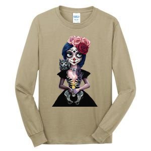 DíA De Los Muertos La Catrina Day Of The Dead Sugar Skull Tall Long Sleeve T-Shirt