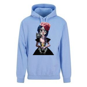 DíA De Los Muertos La Catrina Day Of The Dead Sugar Skull Unisex Surf Hoodie