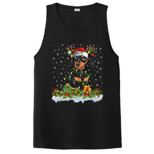 Dachshund Dog Lover Xmas Lighting Santa Dachshund Christmas Gift PosiCharge Competitor Tank