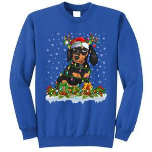 Dachshund Dog Lover Xmas Lighting Santa Dachshund Christmas Gift Sweatshirt