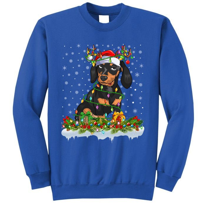 Dachshund Dog Lover Xmas Lighting Santa Dachshund Christmas Gift Sweatshirt