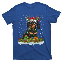 Dachshund Dog Lover Xmas Lighting Santa Dachshund Christmas Gift T-Shirt