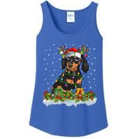 Dachshund Dog Lover Xmas Lighting Santa Dachshund Christmas Gift Ladies Essential Tank