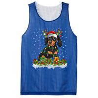 Dachshund Dog Lover Xmas Lighting Santa Dachshund Christmas Gift Mesh Reversible Basketball Jersey Tank