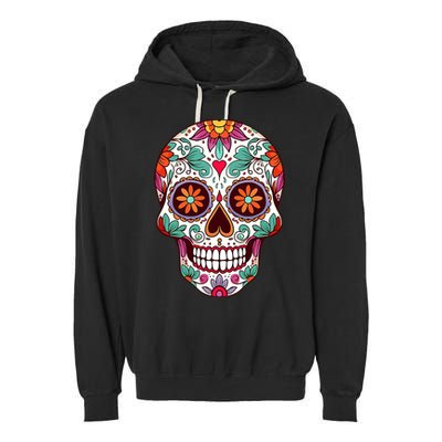 Dia De Los Muertos Mexico Costume Day Of Dead Sugar Skull Garment-Dyed Fleece Hoodie