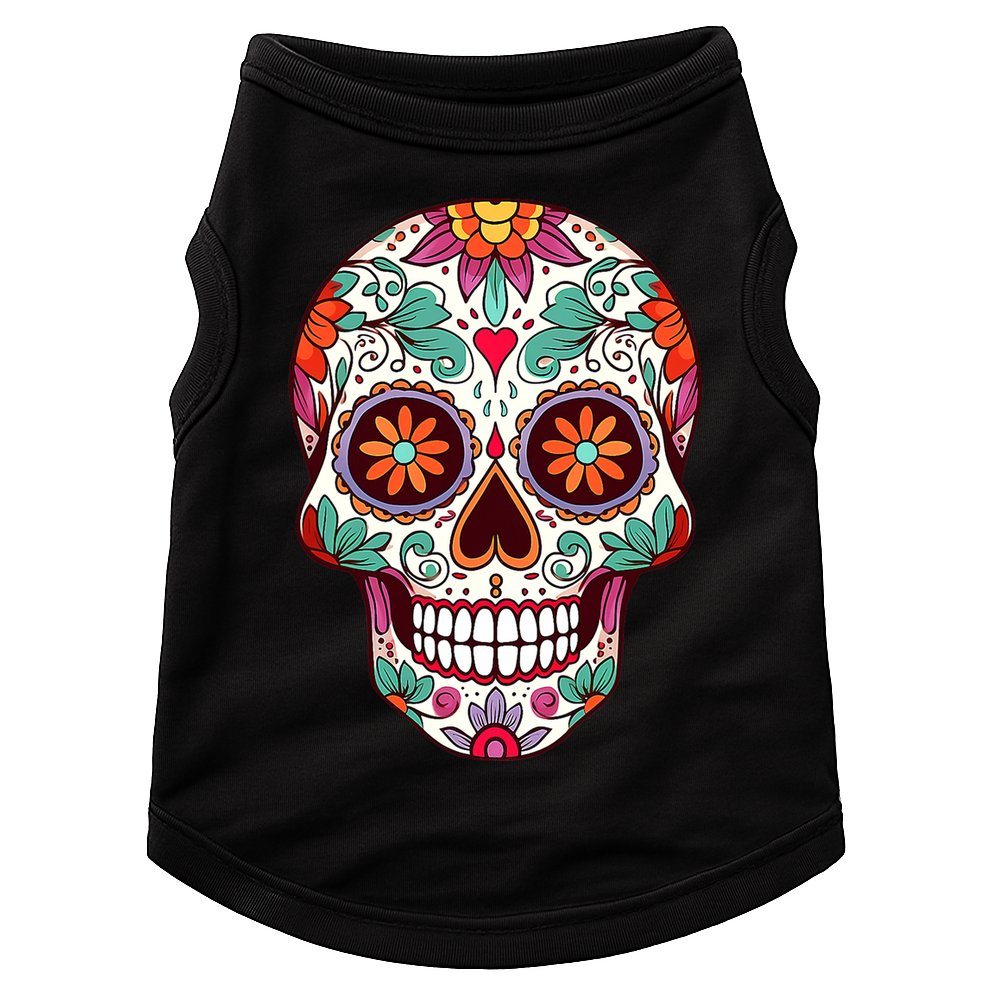 Dia De Los Muertos Mexico Costume Day Of Dead Sugar Skull Doggie Tank
