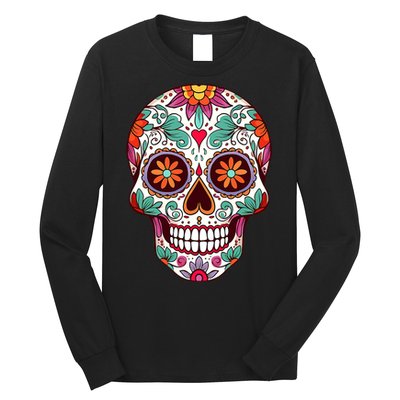 Dia De Los Muertos Mexico Costume Day Of Dead Sugar Skull Long Sleeve Shirt