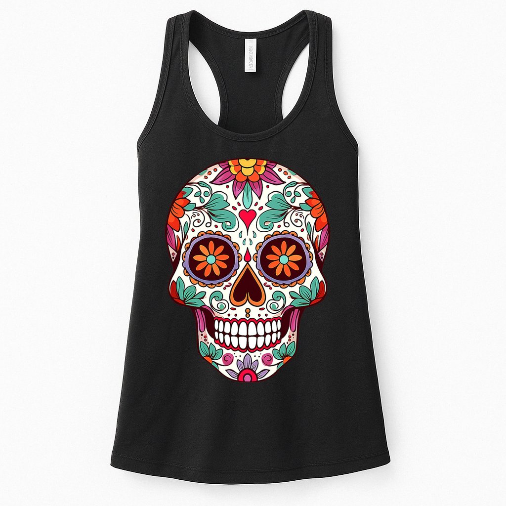 Dia De Los Muertos Mexico Costume Day Of Dead Sugar Skull Womens Tank Top