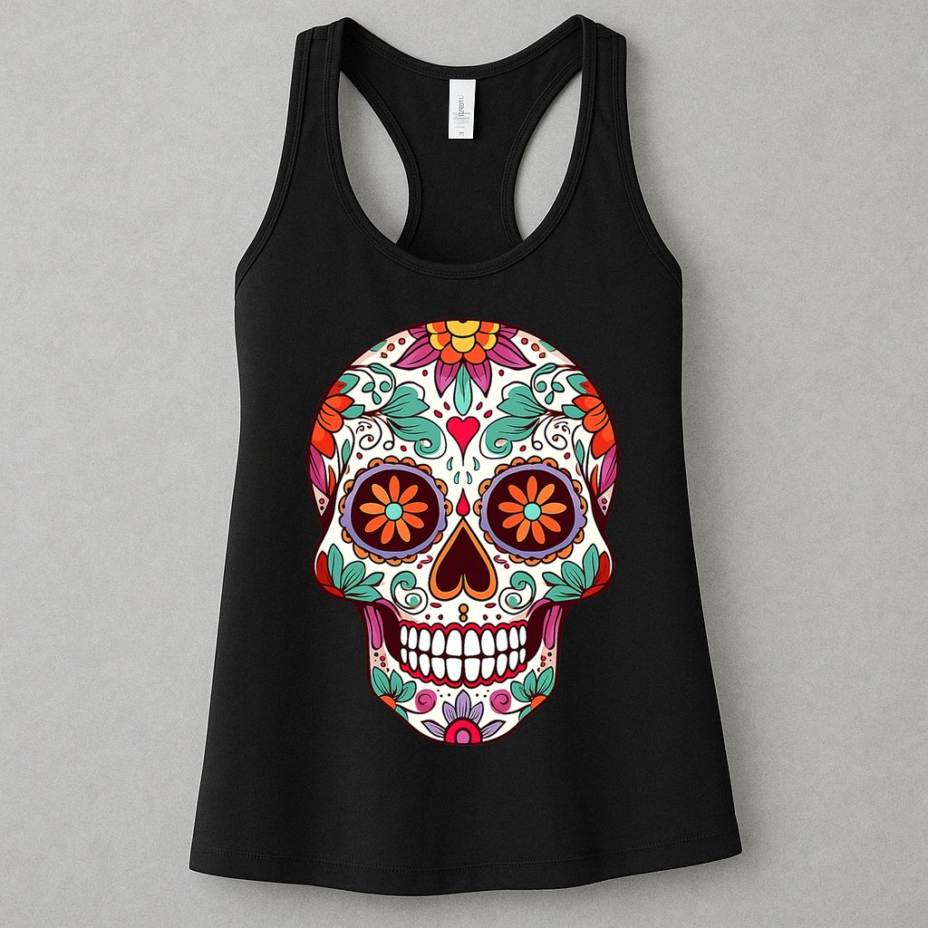 Dia De Los Muertos Mexico Costume Day Of Dead Sugar Skull Womens Tank Top