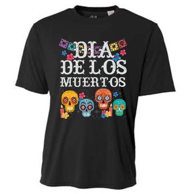 Dia De Los Muertos Sugar Skull Mexican Holiday Cooling Performance Crew T-Shirt