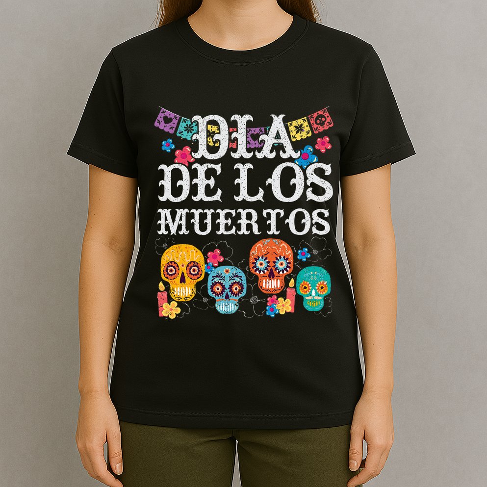 Dia De Los Muertos Sugar Skull Mexican Holiday T-Shirt