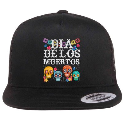 Dia De Los Muertos Sugar Skull Mexican Holiday Flatbill Hat