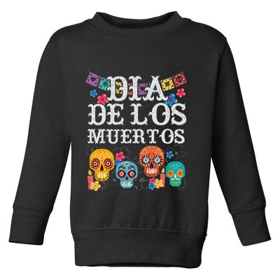 Dia De Los Muertos Sugar Skull Mexican Holiday Toddler Sweatshirt