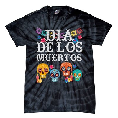 Dia De Los Muertos Sugar Skull Mexican Holiday Tie-Dye T-Shirt