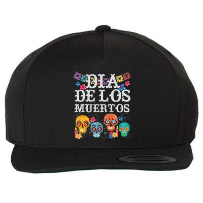 Dia De Los Muertos Sugar Skull Mexican Holiday Wool Snapback Cap