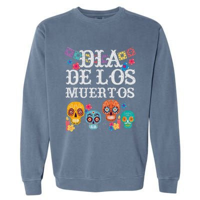 Dia De Los Muertos Sugar Skull Mexican Holiday Garment-Dyed Sweatshirt