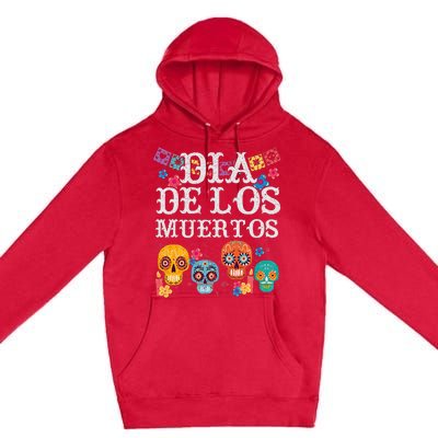 Dia De Los Muertos Sugar Skull Mexican Holiday Premium Pullover Hoodie