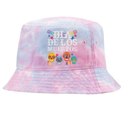 Dia De Los Muertos Sugar Skull Mexican Holiday Tie-Dyed Bucket Hat