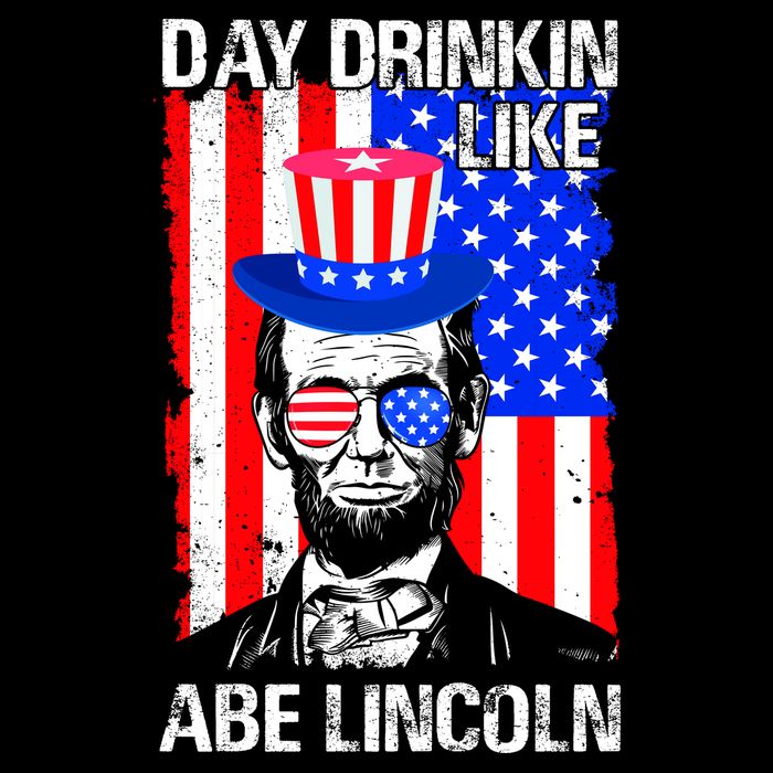 Day Drinkin Like Abe Lincoln USA Flag Merica Funny 4th Of July City Backpack