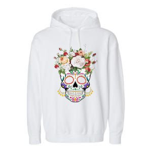 Dia De Los Muertos Day Of Dead Sugar Skull Costume Halloween Garment-Dyed Fleece Hoodie