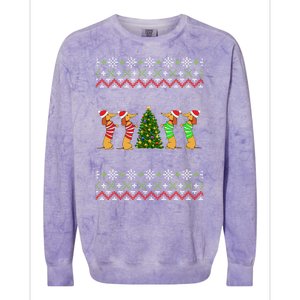 Dachshund Dog Lover Christmas Colorblast Crewneck Sweatshirt