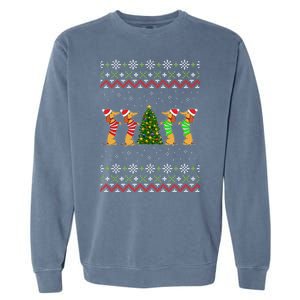 Dachshund Dog Lover Christmas Garment-Dyed Sweatshirt