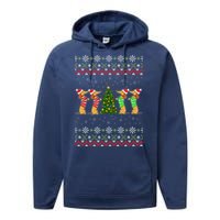 Dachshund Dog Lover Christmas Performance Fleece Hoodie