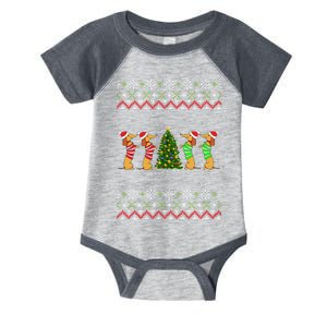 Dachshund Dog Lover Christmas Infant Baby Jersey Bodysuit