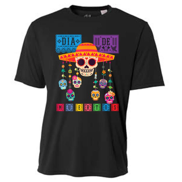 Dia De Los Muertos Day Of The Dead Sugar Skull Halloween Cooling Performance Crew T-Shirt