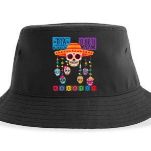 Dia De Los Muertos Day Of The Dead Sugar Skull Halloween Sustainable Bucket Hat