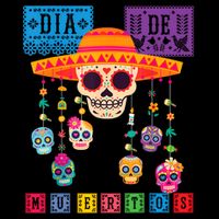 Dia De Los Muertos Day Of The Dead Sugar Skull Halloween 7-Panel Snapback Hat