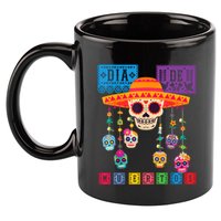Dia De Los Muertos Day Of The Dead Sugar Skull Halloween 11oz C Handle Ceramic Mug