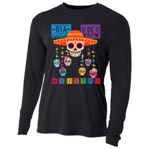 Dia De Los Muertos Day Of The Dead Sugar Skull Halloween Cooling Performance Long Sleeve Crew