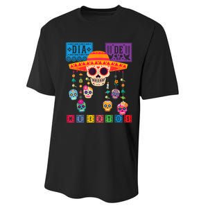 Dia De Los Muertos Day Of The Dead Sugar Skull Halloween Performance Sprint T-Shirt