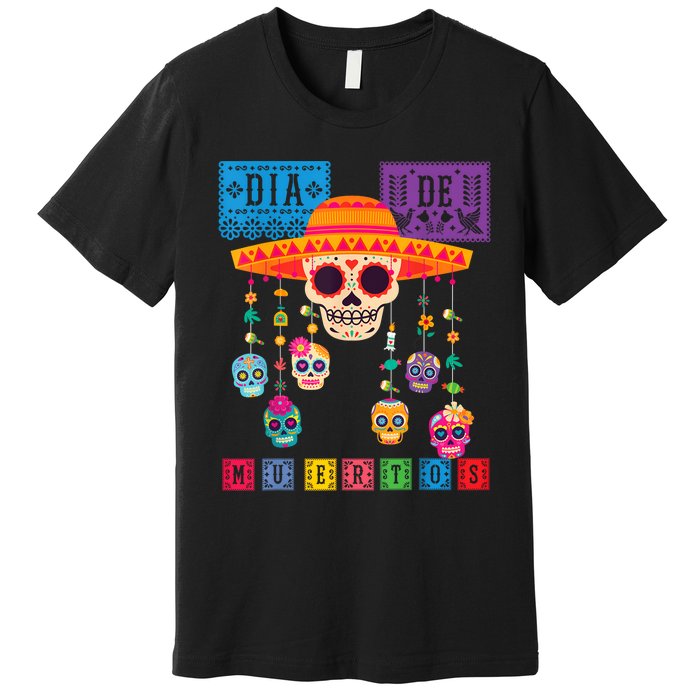 Dia De Los Muertos Day Of The Dead Sugar Skull Halloween Premium T-Shirt