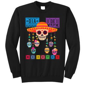 Dia De Los Muertos Day Of The Dead Sugar Skull Halloween Tall Sweatshirt