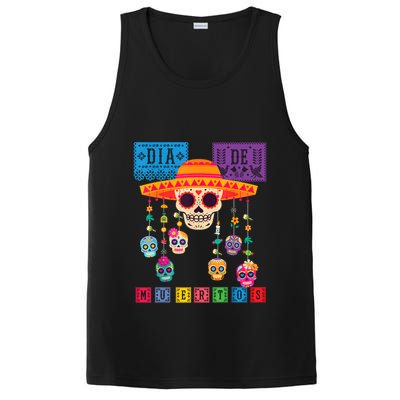 Dia De Los Muertos Day Of The Dead Sugar Skull Halloween PosiCharge Competitor Tank