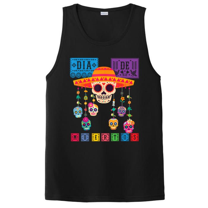 Dia De Los Muertos Day Of The Dead Sugar Skull Halloween PosiCharge Competitor Tank