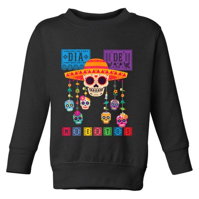 Dia De Los Muertos Day Of The Dead Sugar Skull Halloween Toddler Sweatshirt