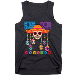 Dia De Los Muertos Day Of The Dead Sugar Skull Halloween Tank Top