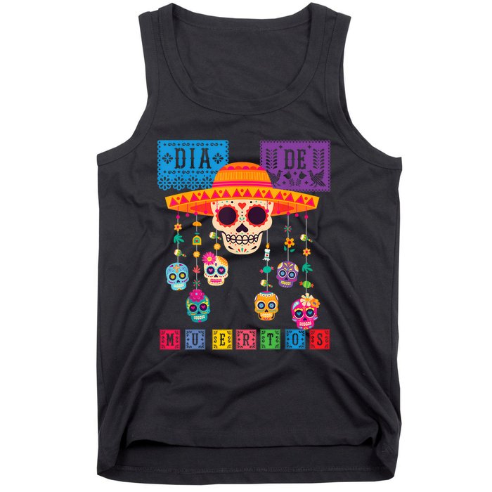 Dia De Los Muertos Day Of The Dead Sugar Skull Halloween Tank Top