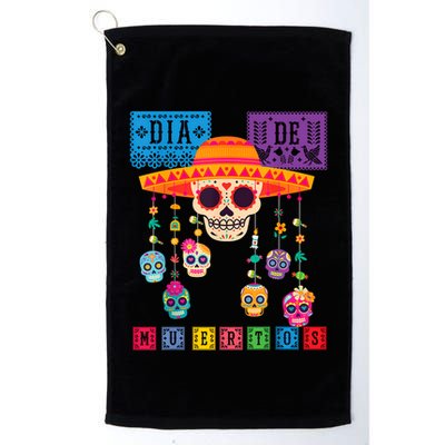 Dia De Los Muertos Day Of The Dead Sugar Skull Halloween Golf Towel