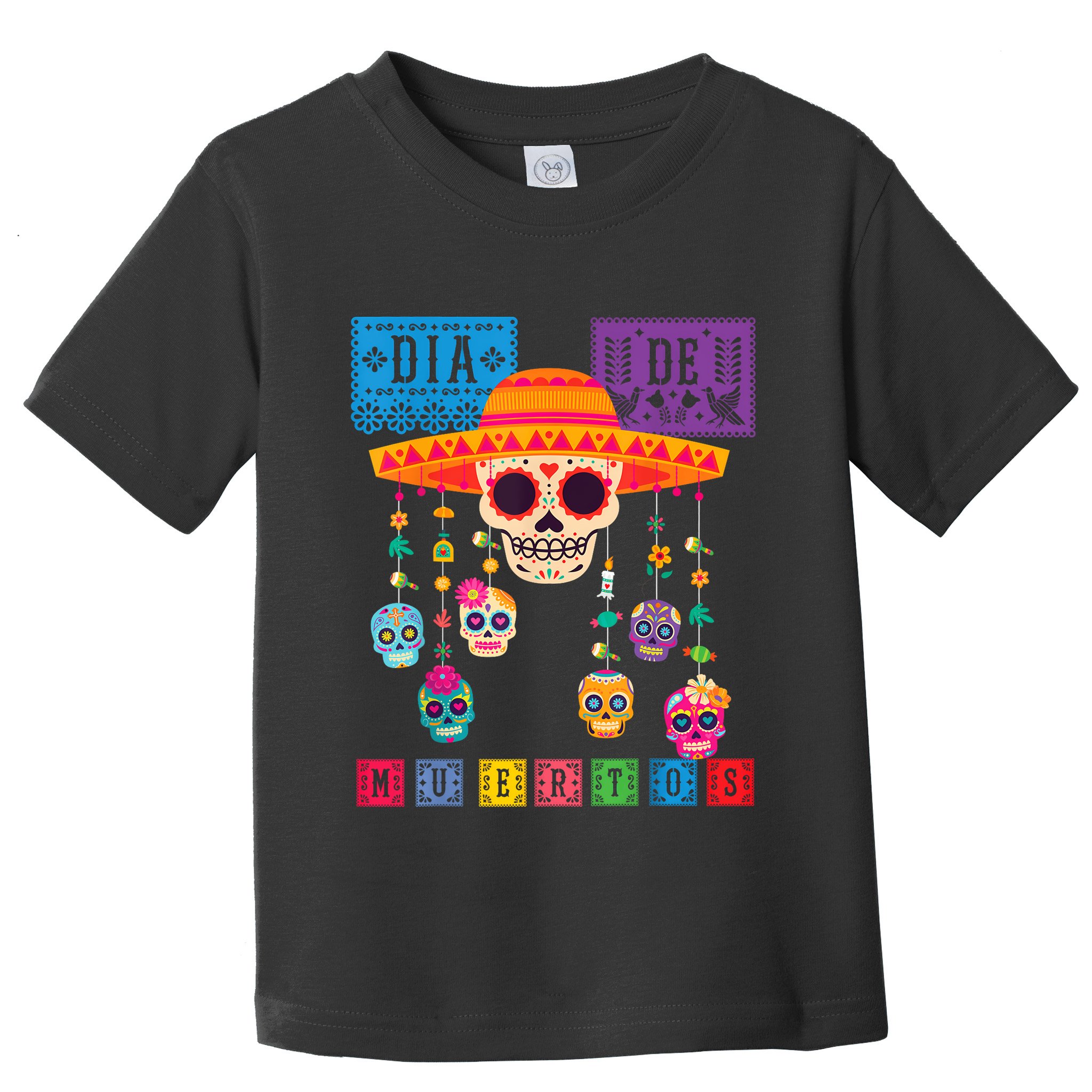 Dia De Los Muertos Day Of The Dead Sugar Skull Halloween Toddler T-Shirt
