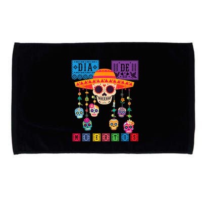 Dia De Los Muertos Day Of The Dead Sugar Skull Halloween Microfiber Hand Towel