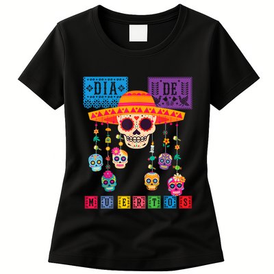 Dia De Los Muertos Day Of The Dead Sugar Skull Halloween Womens T-Shirt