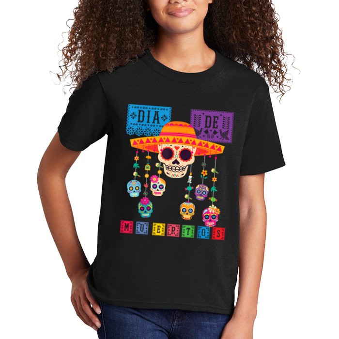 Dia De Los Muertos Day Of The Dead Sugar Skull Halloween Kids T-Shirt