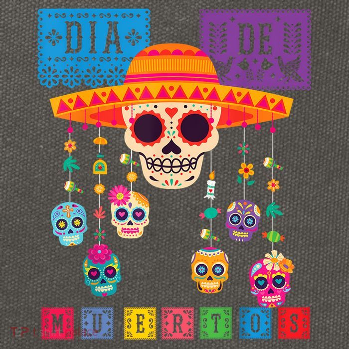 Dia De Los Muertos Day Of The Dead Sugar Skull Halloween Cotton Canvas Backpack